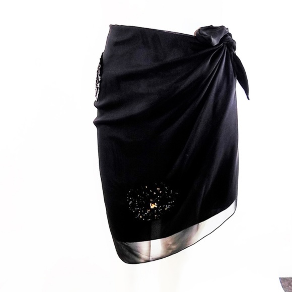 Pamela Dennis New York Couture Silk Beaded Skirt - Picture 6 of 7